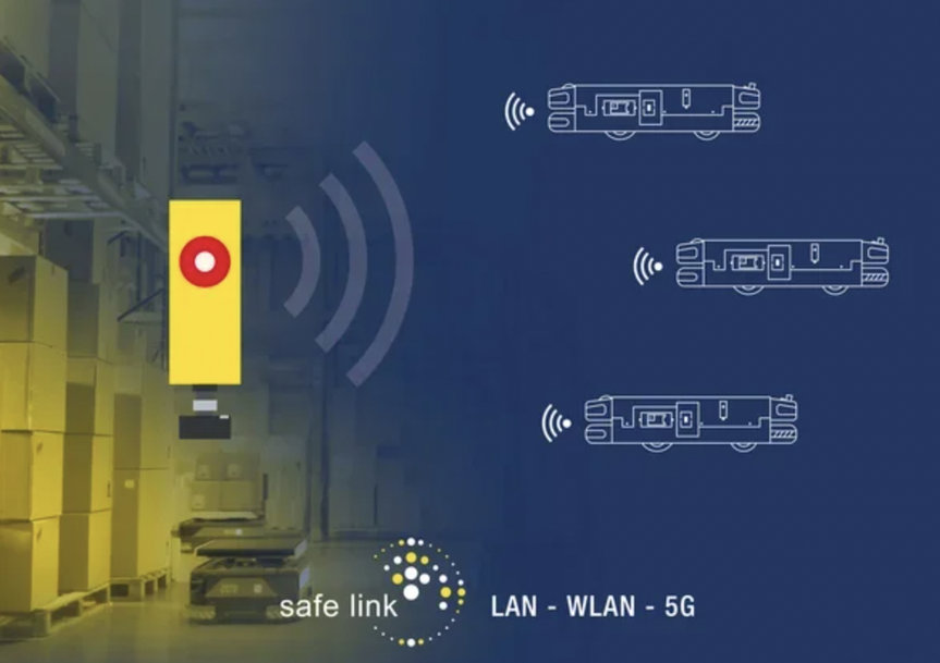 Bihl + Wiedemann Solution de sécurité pour AGV – polyvalente, économique, communication de sécurité entre AGV
